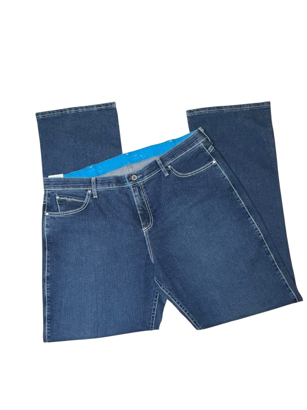 Wrangler Women's Straight Leg Dark Blue Denim Jeans